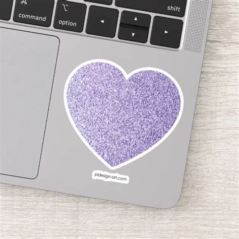 Ultra Violet Light Purple Glitter Sparkles Heart Sticker Zazzle