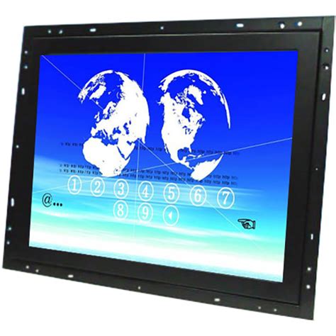 Vertical 15 Inch Rack Mount LCD Monitor Capacitive Touch Screen - Industrial Touch Monitor