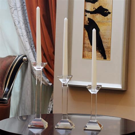 Modern Minimalist Crystal Candle Holders Matching Stick Candle Votive Candle Holder Candelabra