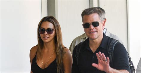 Matt Damon et sa femme Luciana Barroso quittent Venise après leur