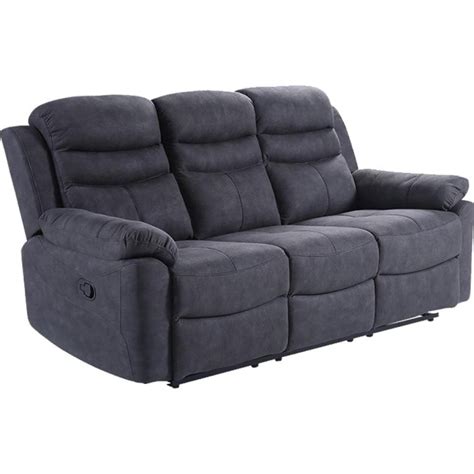 Emila Grey Fabric Recliner 3+3 Seater Sofa Set – Shabby Chic Lane