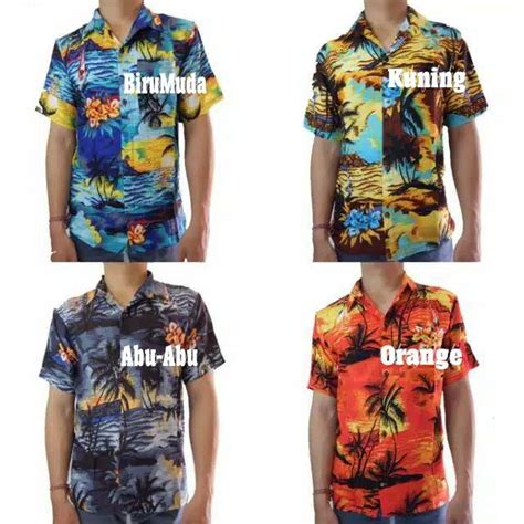 Kemeja Baju Kaos Pantai Hawai Hawaii Reggae Bali Kelapa Summer Shopee