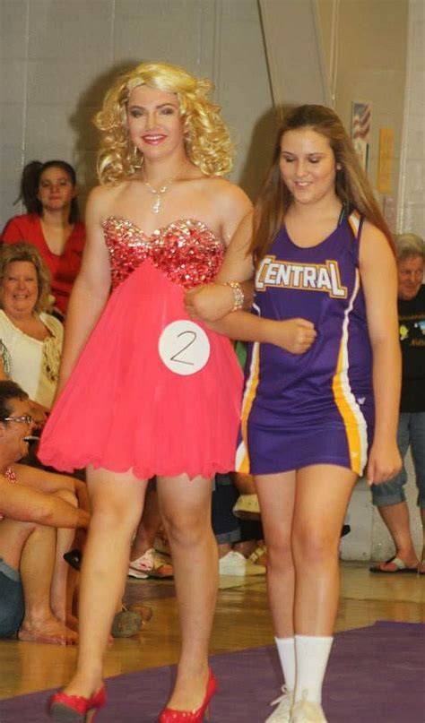 Boy Dressed As Girl For Womanless Beauty Pageant