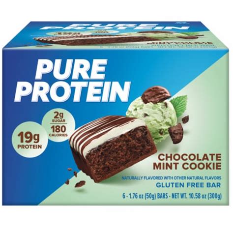 Pure Protein Chocolate Mint Cookie Protein Bars 6 Ct Kroger