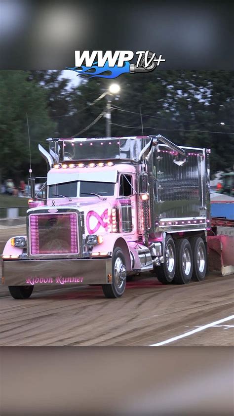 Pink Peterbilt Dump Truck Pulling At The Buckwild Peterbilt