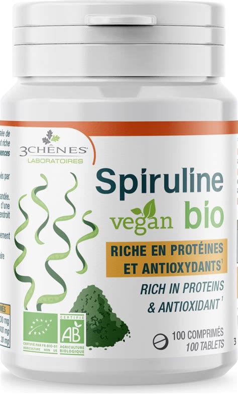 Spirulina Vegan Bio 100 Pellets Prensados 3 Chenes Laboratoires Vitalabo Portugal