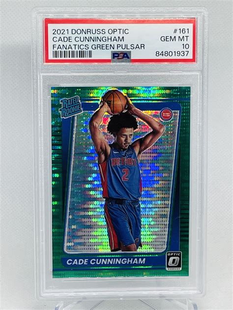 Cade Cunningham 2021 Optic 161 Fanatics Green Pulsar Price Guide