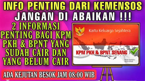 Info Penting Dari Kemensos Jangan Di Abaikan Bagi Kpm Pkh Bpnt Yang