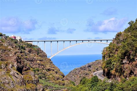 A suspended bridge 22788295 Stock Photo at Vecteezy