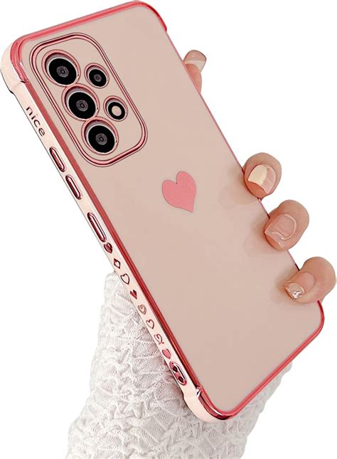 Phylla Samsung Galaxy A52 5g Case Luxury Cute Love Heart Plating