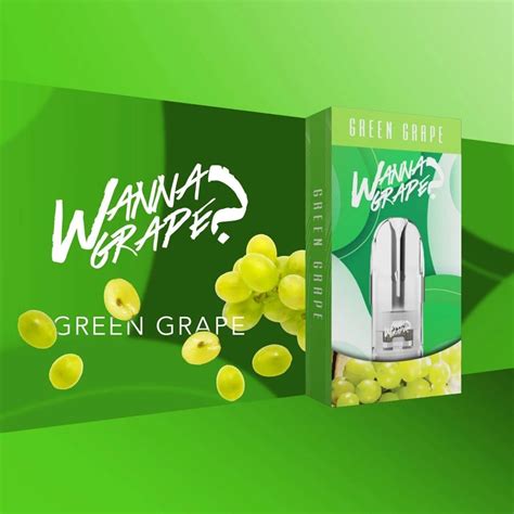 Wanna POD Green Grape Pod Head E Liquid 2ml Nic 3 แท หวพอด