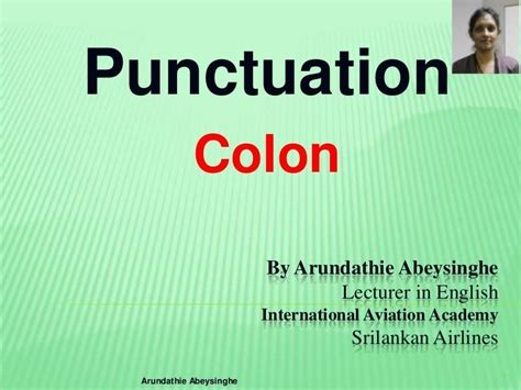 ESL Punctuation - colon