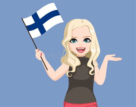 Finland Woman Girl Traditional Clothing Vector Illustration Transparent