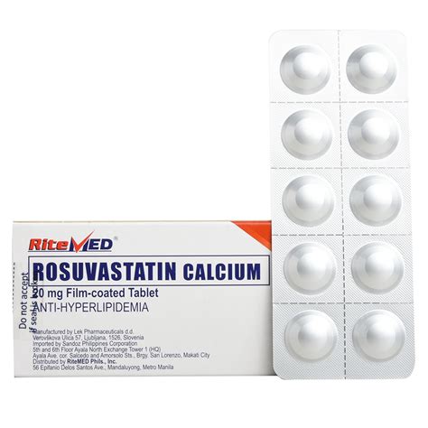 Ritemed Rosuvastatin 20mg 1 Tablet Prescription Required Watsons