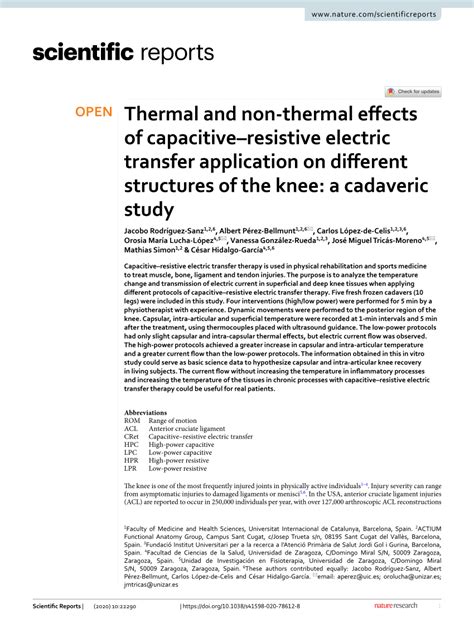 Pdf Thermal And Non Thermal Effects Of Capacitive Resistive Electric