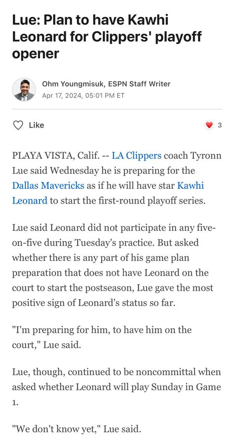 Ty Lue On Kawhi R LAClippers