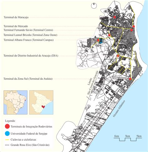 Mapa De Aracaju E Do Campus Ufs Em São Cristóvão Fonte Prefeitura De