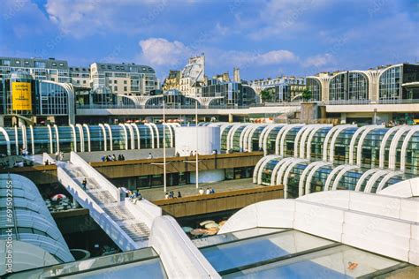 Les Halles shopping mall in Paris in the 80s Stock Photo | Adobe Stock