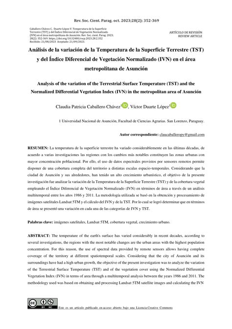 PDF Análisis de la variación de la Temperatura de la Superficie