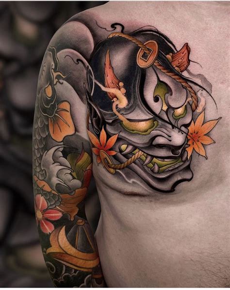 Photo Hannya Mask Tattoo By Ata Ink Artofit