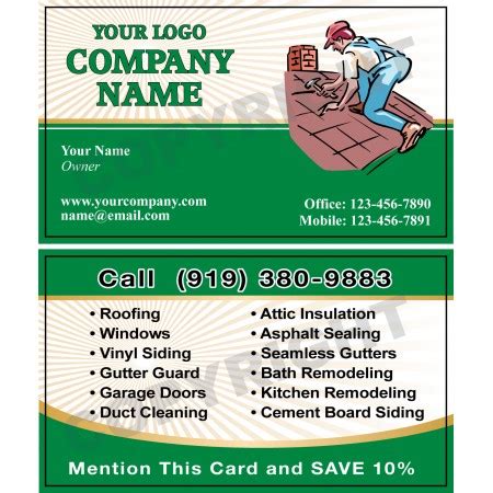 Roofing Business Card #6 | HVAC Sticker