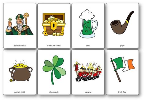 Vocabulaire De La Saint Patrick Flashcards Imprimer St Patricks