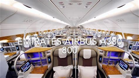 Emirates Airbus A380 800 Dubai To Mauritius Ek 701 A6 Euw Business Class Experience Youtube