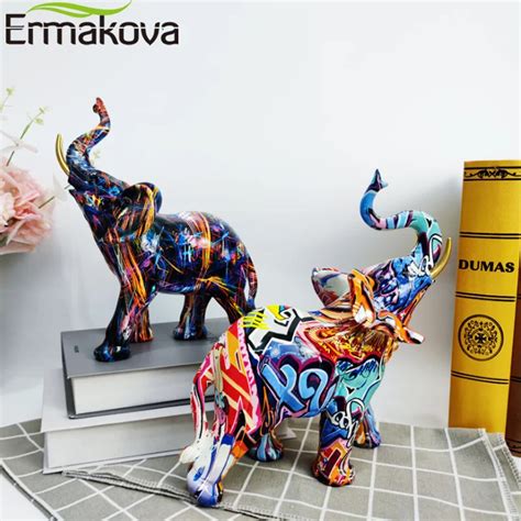 Ermakova Pintura N Rdica De Graffiti Escultura De Elefante Estatua De