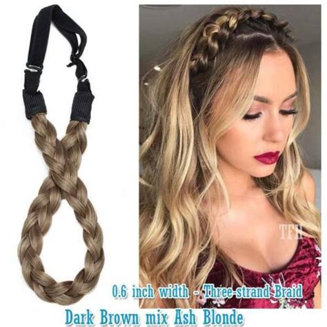 Real Natural Hair Band Plaited Headband Braided And Elastic Band Hair