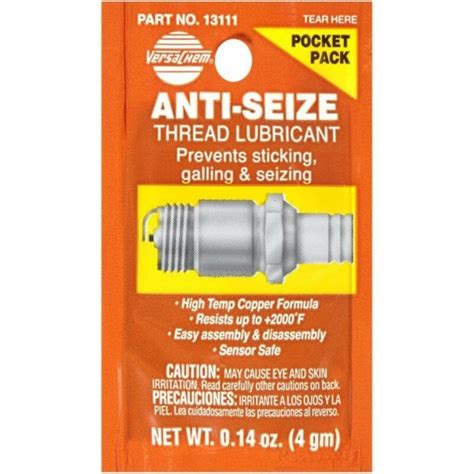 versachem  anti seize thread lubricant pocket pack