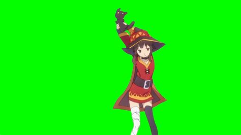 Dancing Megumin Konosuba Green Screen [60fps] Youtube