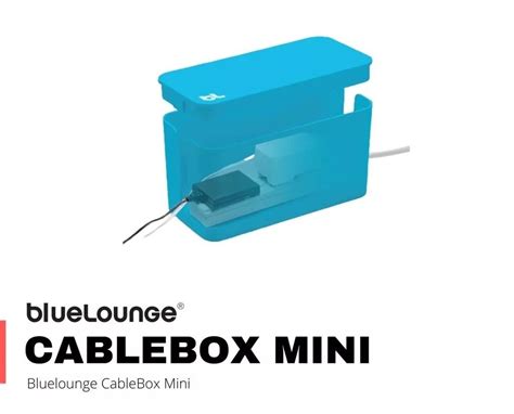 Bluelounge Cable Box Mini Cable Management With Lid Organiser