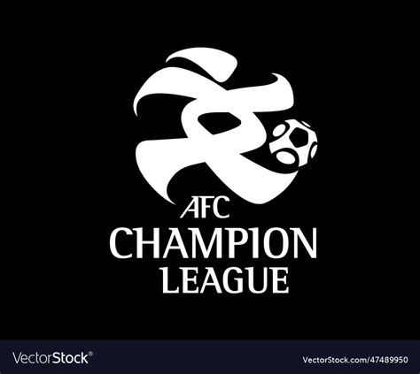 Afc Champions League Symbol With Name White Logo Vector Image