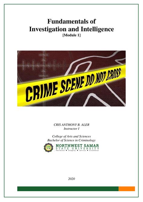 Cdi Mt Module Fundamentals Of Investigation Fundamentals Of