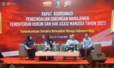 Kanwil Kemenkumham Jabar Hadiri Sosialisasi Penilaian Mandiri Sakip