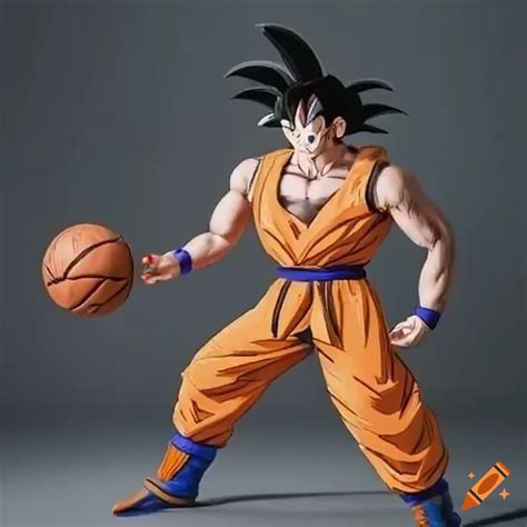 Goku Preparing For A Three Point Basket In Dragon Ball Character Design