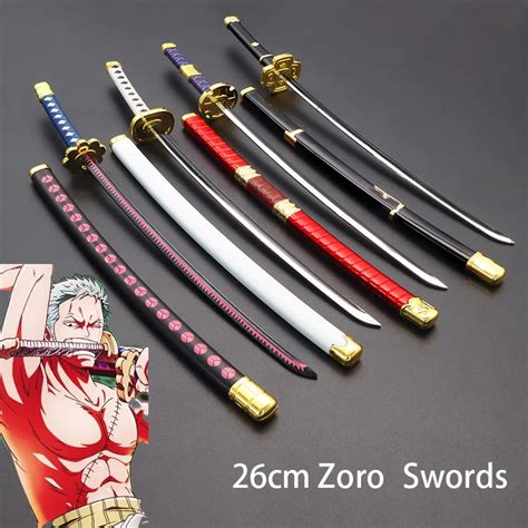 26cm Roronoa Zoro Swords Japan Anime Katana Zoro Shiyuusui Sword Metal