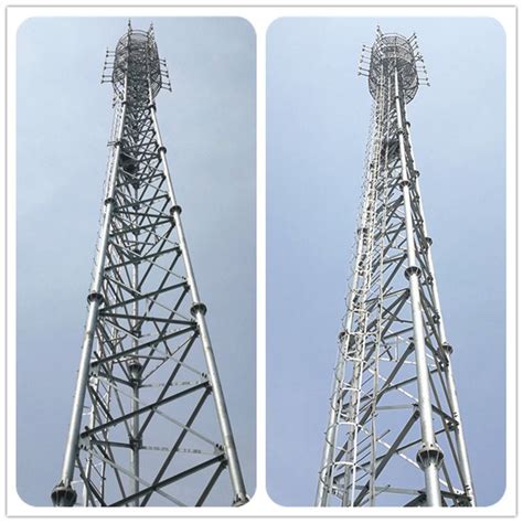 China Self Supporting Three Legs Pipe Telecommunication Steel Tower