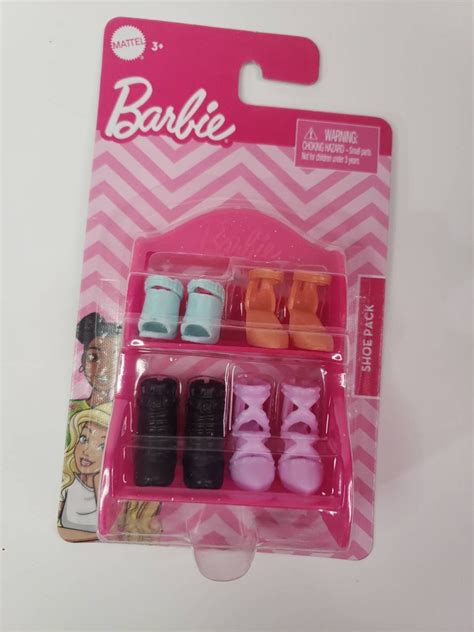 Barbie Doll Fashion Pack Of Shoes 4 Pair Shoes And Shoe Shelf Etsy