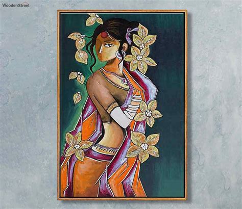 Buy Beautiful Lady Art Wall Painting Online in India at Best Price ...