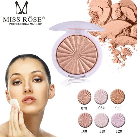 Miss Rose 1pc Pro 3d Shimmer Highlighter Face Powder Palette Face Base Shine Illuminator Makeup