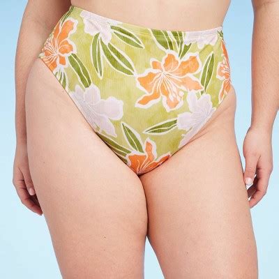 Women S Ribbed High Waist High Leg Medium Coverage Bikini Bottom