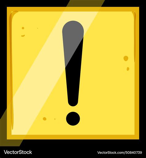 Hazard yellow warning sign cartoon Royalty Free Vector Image