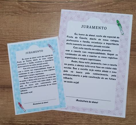 Mensagem Para Cerimônia Da Caneta - Festa da Caneta - kit decorativo - Coruja Pedagógica
