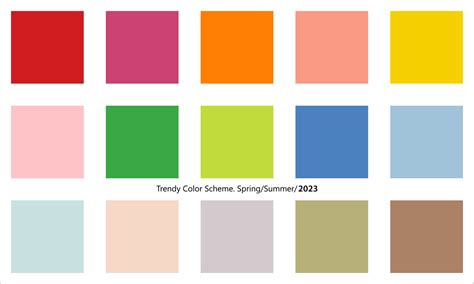 Fashion color scheme for spring and summer season of 2023 13319879 ...