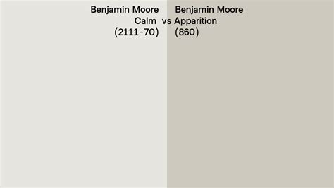 Benjamin Moore Calm Vs Apparition Side By Side Comparison