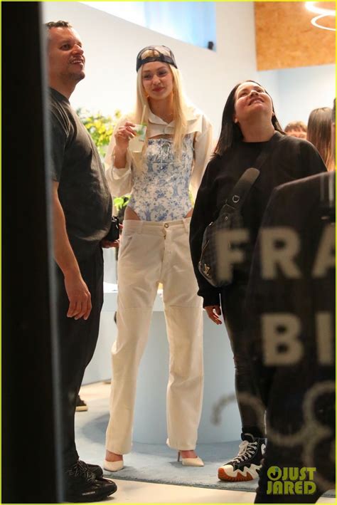 Gigi Hadid Pairs A Swimsuit With Low Rise Pants For The Launch Of Her Frankie S Bikini S Collab