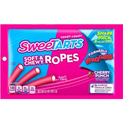 Wonka Sweetarts Soft And Chewy Ropes Formerly Kazoozles Cherry Punch