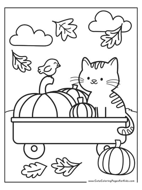 16 Fall Coloring Pages (Free Printable PDF Downloads) - Cute Coloring ...