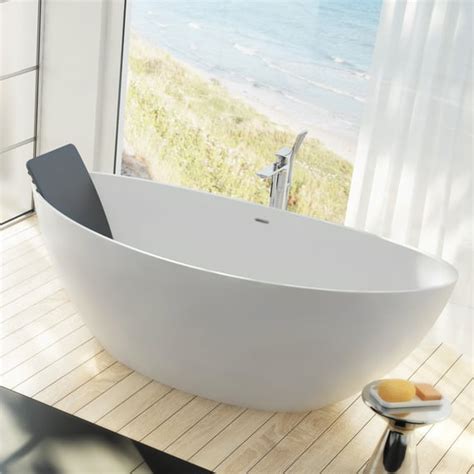 Hoesch Namur Vasca Da Bagno Freestanding Ovale Bianco Opaco